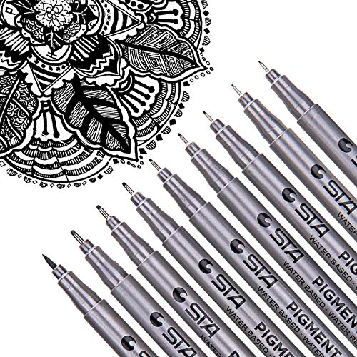 Dyvicl Black Micro-Pen Fineliner Ink Pens - Precision Multiliner Pens Micro Fine Point Drawing Pens for Sketching, Anime, Manga, Artist Illustration, Bullet Journaling