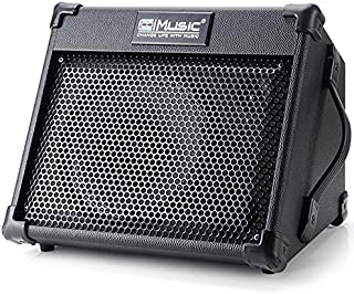 Acoustic Guitar Amplifier, 40 Watt Portable Rechargeable Amp for Guitar Acoustic with Bluetooth, 3 Channel, 2 Band EQ, Black