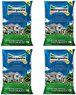 Milorganite Slow-Release Nitrogen Fertilizer, 32-Pound - (4 Bags)