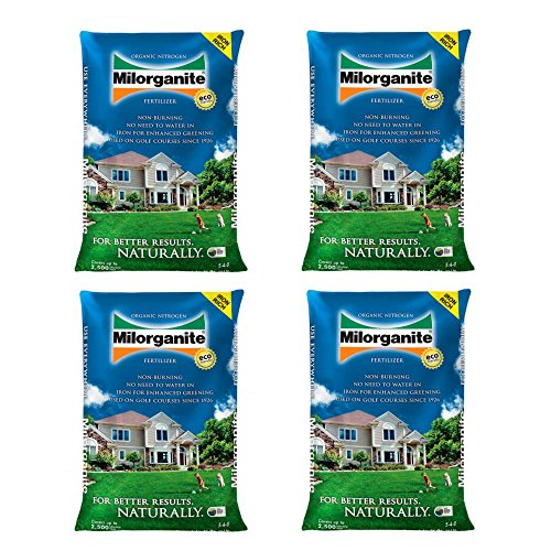 Milorganite Slow-Release Nitrogen Fertilizer, 32-Pound - (4 Bags)