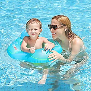 Swimbobo Baby Swimming Pool Float Inflatable Toddler Floaties Infant Swim Pool Seat Floating Ring for Kids Aged 3-6 Years Old (Blue)