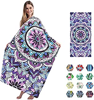 Beach Towels Oversized Microfiber Bath Towels, Big Beach Towel Thats Sand Free and Quick Dry, Travel Accessories Gifts, Cute Beach Towel for Women, Cool Beach Towels for Men, Large Towels for Adults