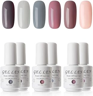 Gellen Gel Polish Set - Nude Gray Series 6 Colors Nail Art Gift Box