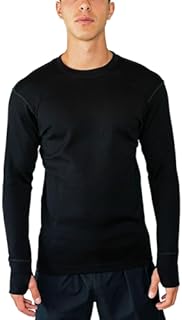 Woolx Glacier - Men's Merino Wool Base Layer Top - Heavyweight Baselayer Crew Shirt For Extreme Warmth