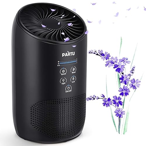 PARTU Hepa Air Purifier - Smoke Air Purifiers for Home with Fragrance Sponge - 100% Ozone Free