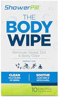 Shower Pill Body Cleaning Wipes with Special Cleansing Solution  Mens Shower Wipes  Special Cleansing Cloths  Camping Wipes for Bathing  30 Seconds Clean with Body Gym Wipes