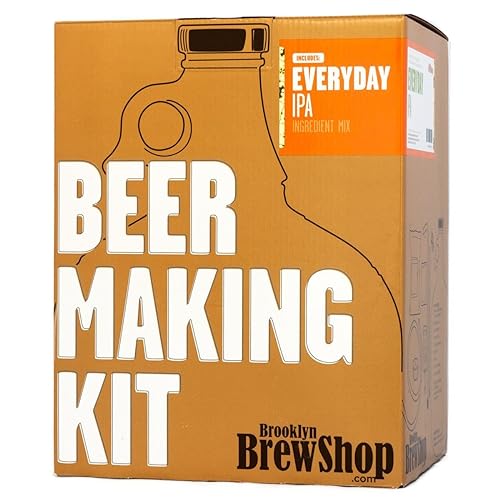 Brooklyn Brew Shop Everyday IPA Beer Making Kit: All-Grain Starter Set With Reusable Glass Fermenter