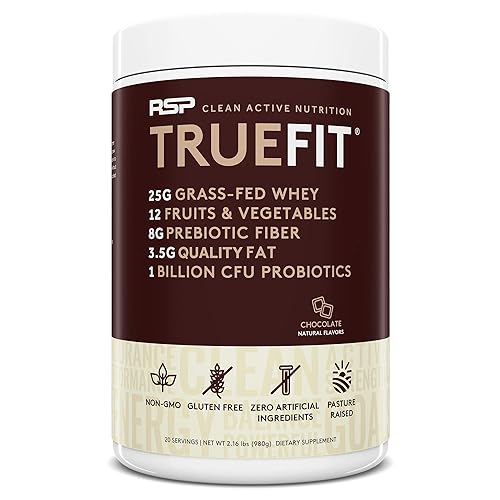 RSP TrueFit - Lean Meal Replacement Protein Shake with Fiber & Probiotics from Essential Real Whole Foods