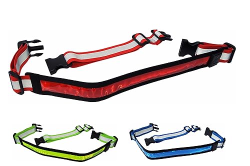 LED Reflective Belt WITH Extension Belt - High Visibility Gear for Running