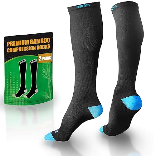 BAMS Premium Bamboo Compression Socks for Men & Women