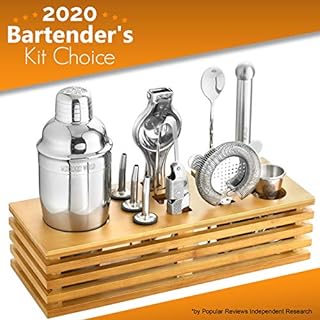 Mixology Bartender Kit with Stand - Bar Tool Set Cocktail Shaker Set